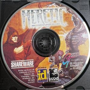 Heretic Shareware PC CD-ROM 1994 id Software Raven Software Vintage Game Disc